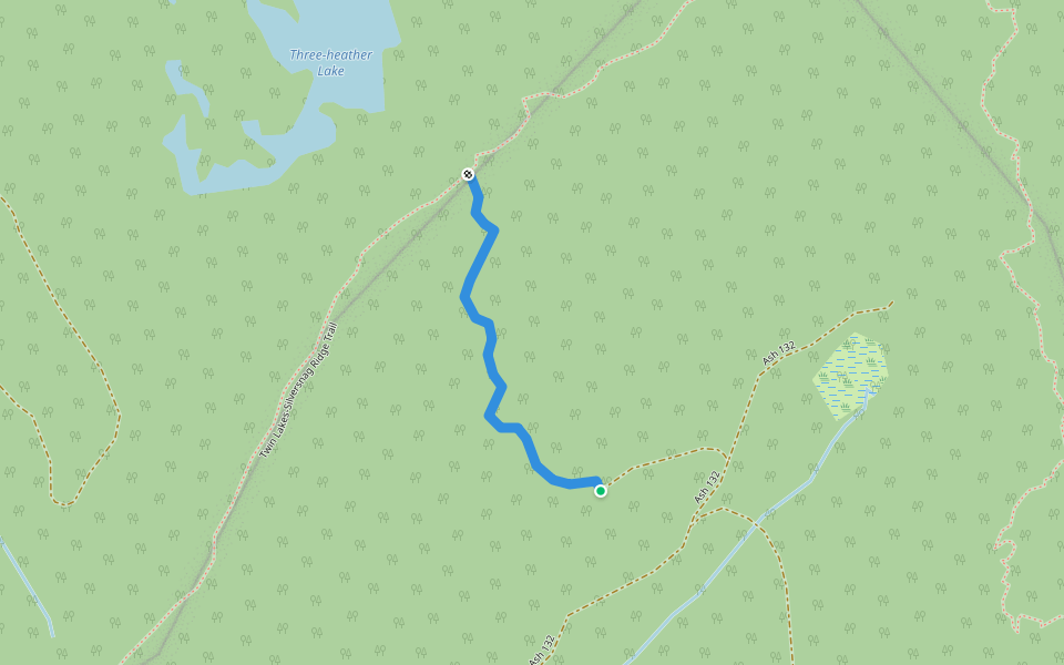 Katlum to 3-Heather Lake trail walking route map in Union Bay
