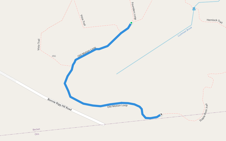 Old Motion Loop walking route map in Chester