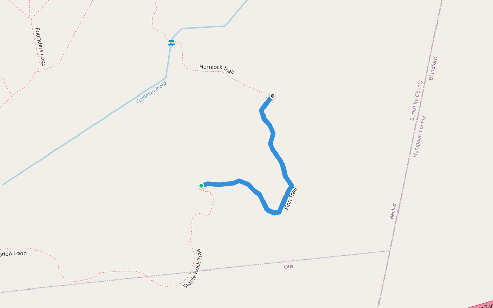 Finn Trail walking route map in Chester
