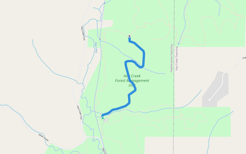 Walnut Trail walking route map in Red Wing