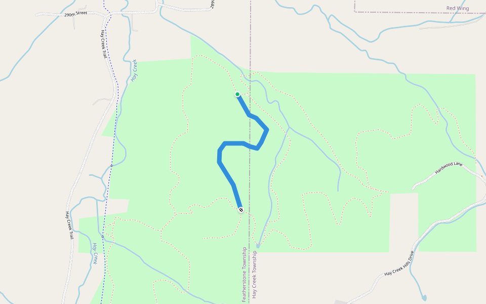 Ridge Trail walking route map in Red Wing