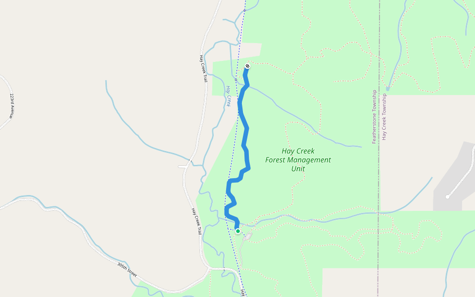 Sykes Trail walking route map in Red Wing