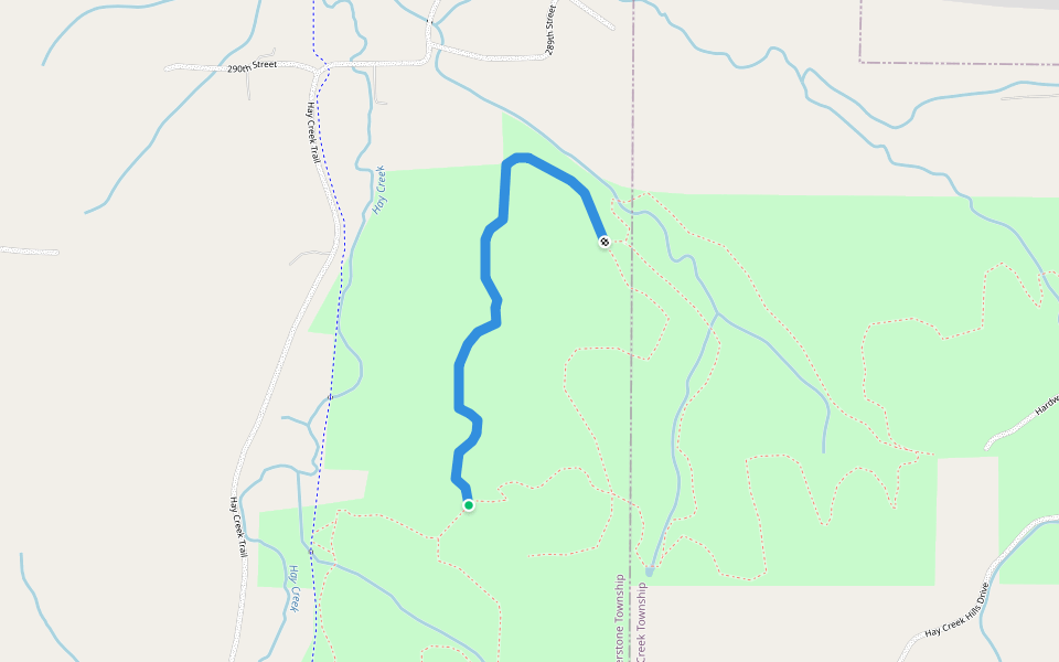 Pine Grove Trail walking route map in Red Wing