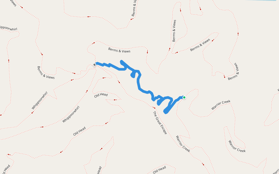 Headwaters Hub Connector walking route map in Boomer