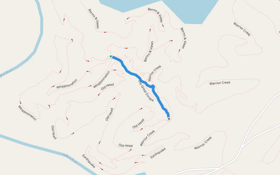 The Great Escape walking route map in Boomer