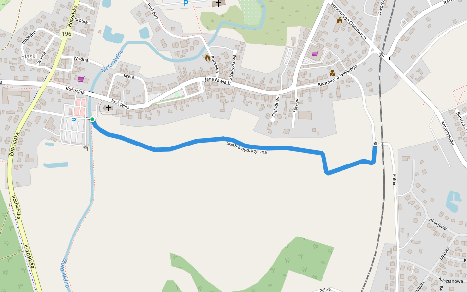 Ścieżka dydaktyczna walking route map in Skoki