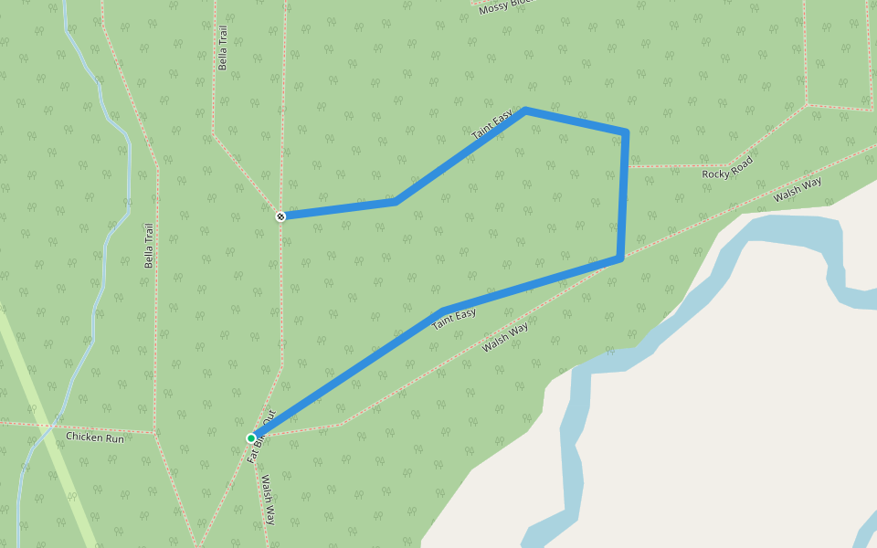 Taint Easy walking route map in Mallorytown