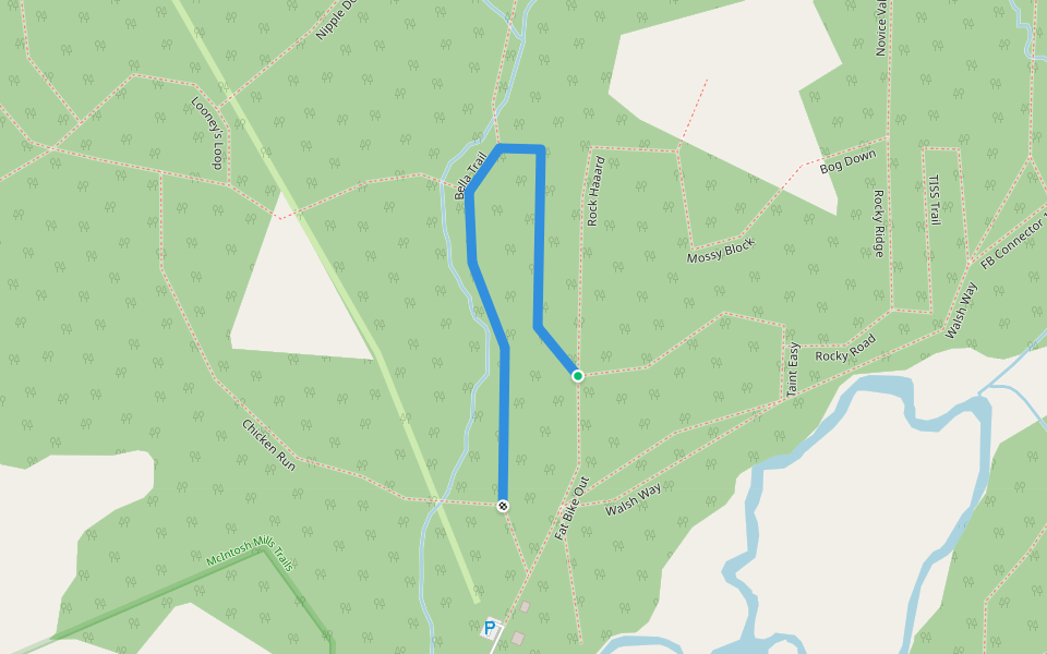 Bella Trail walking route map in Mallorytown