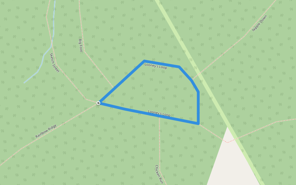 Looney's Loop walking route map in Mallorytown