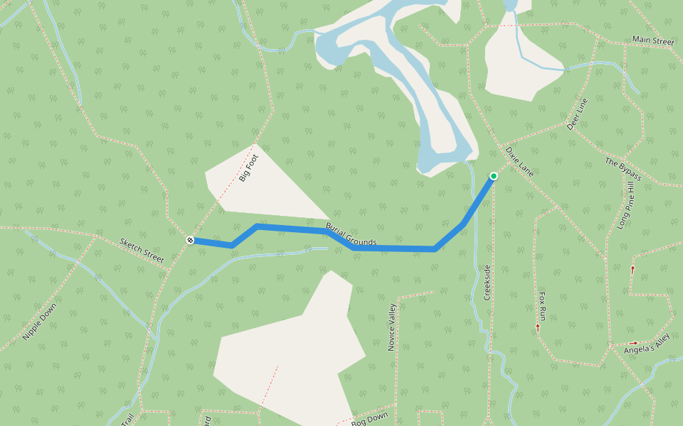 Burial Grounds walking route map in Mallorytown
