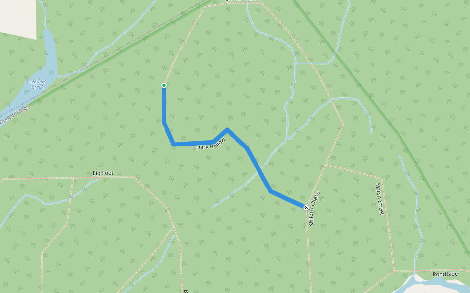 Dark Hollow walking route map in Athens