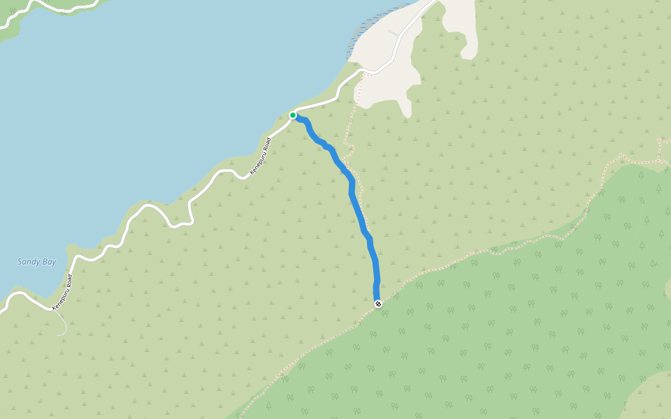 Powerline Track walking route map in Kenepuru Head