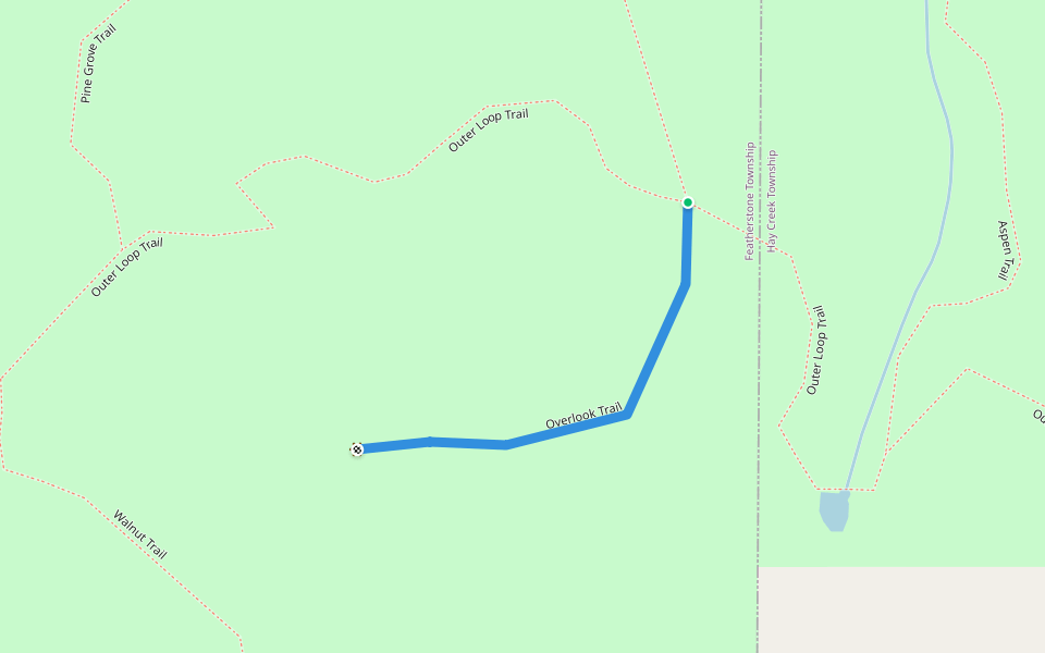 Overlook Trail walking route map in Red Wing