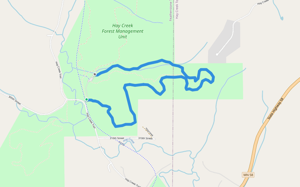 Cross Country Trail walking route map in Red Wing