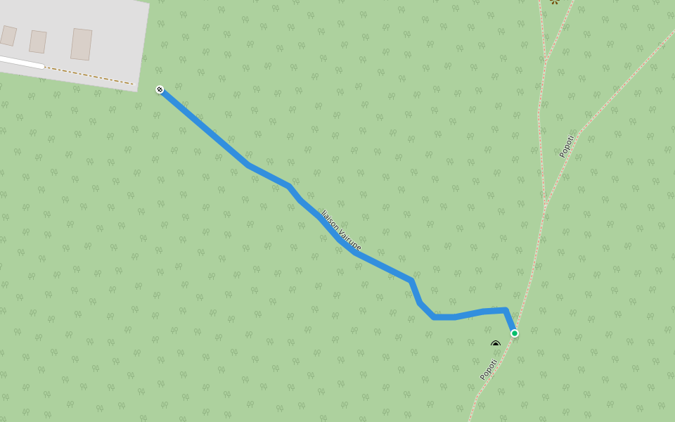 liaison Vairupe walking route map in Bora-Bora