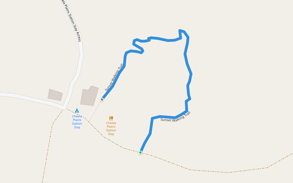 Sunset Walking Trail walking route map in Nanutarra