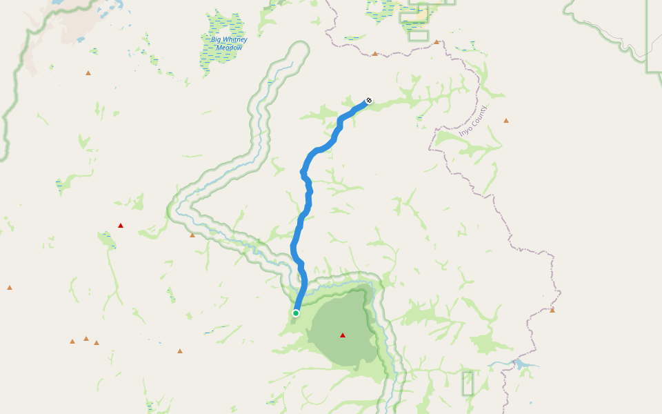 Mulkey Meadow - Templeton Meadow Trail walking route map in Pearsonville