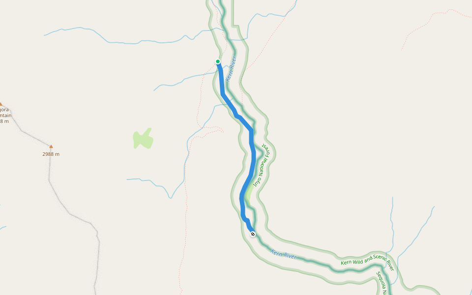 Hole in the Ground Trail walking route map in Pearsonville