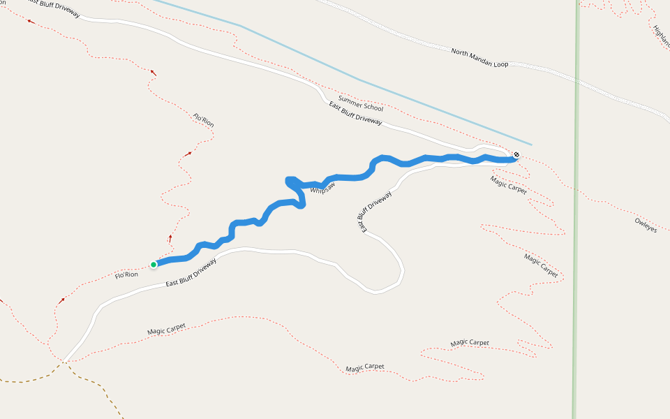 Whipsaw walking route map in Copper Harbor