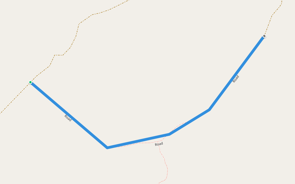 Road walking route map in Koundéyagbé