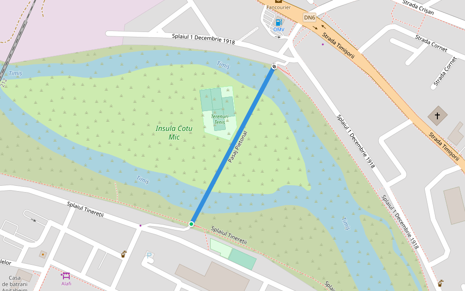 Pasaj Pietonal walking route map in Lugoj