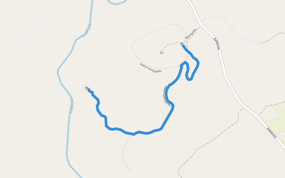 Maxin luontopolku walking route map in Kalanti