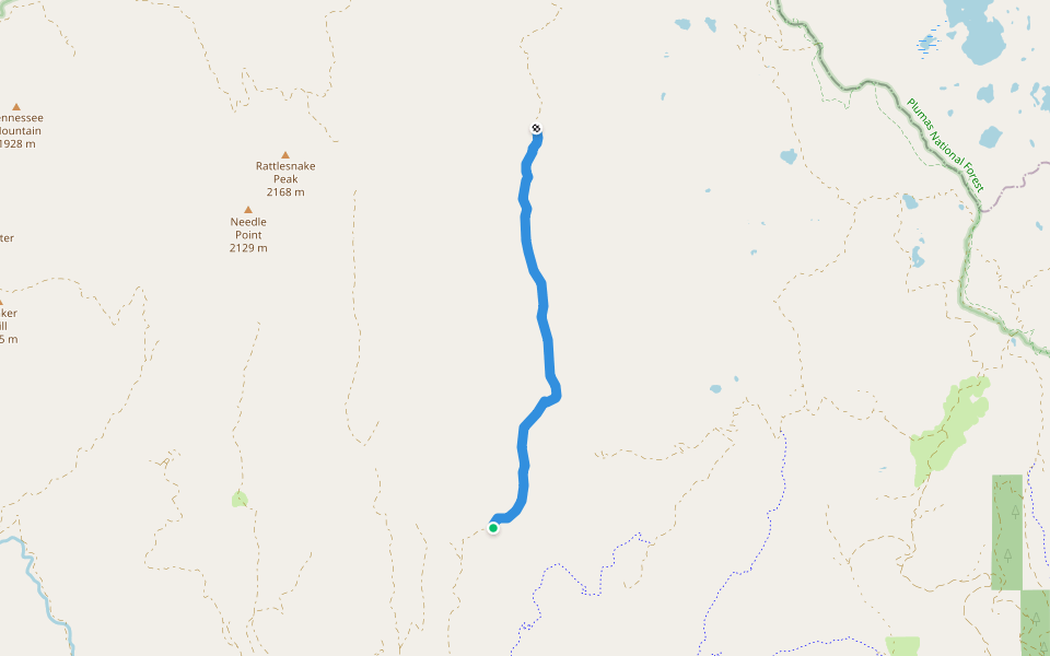 Lavezzola Creek Trail walking route map in Downieville