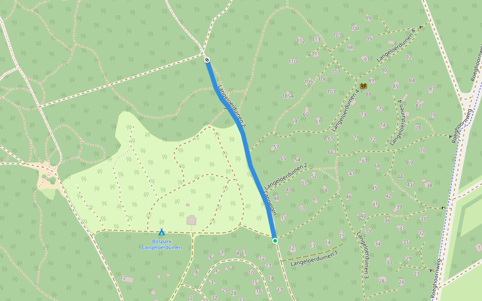 Langeloërduinen 2 walking route map in Norg