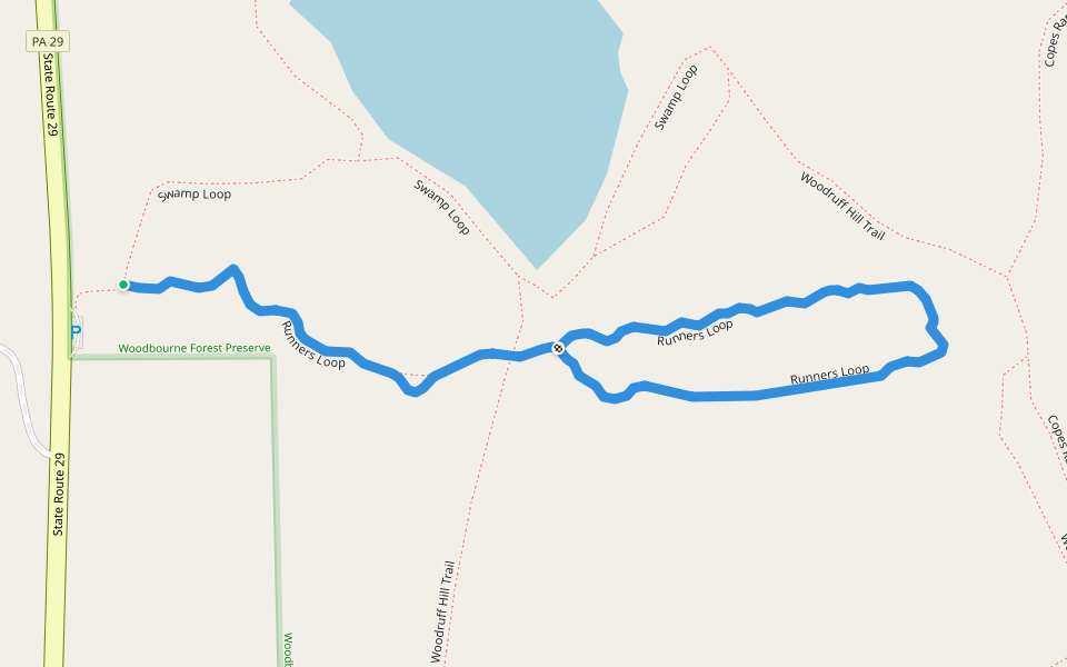 Runners Loop walking route map in Montrose