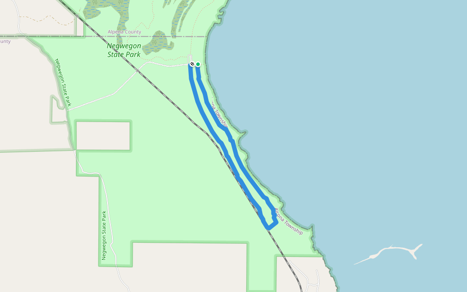 Potawatomi Loop walking route map in Black River