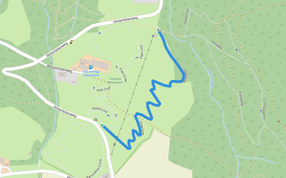 Flow Line walking route map in Berg-und Hinterleitenviertel