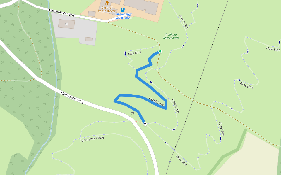Uphill Line walking route map in Berg-und Hinterleitenviertel