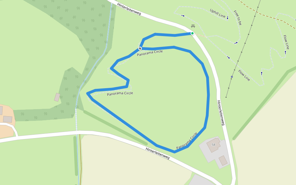 Panorama Circle walking route map in Berg-und Hinterleitenviertel