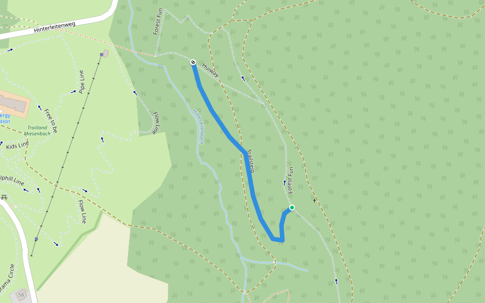 Trailsteig walking route map in Miesenbach bei Birkfeld
