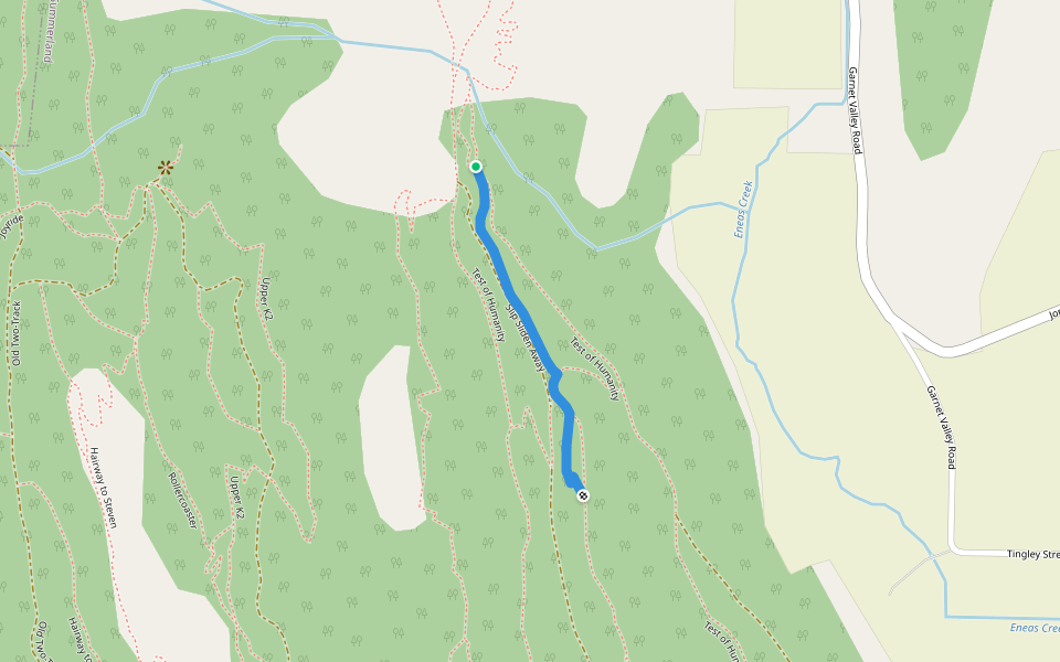 Slip Sliden Away walking route map in Summerland
