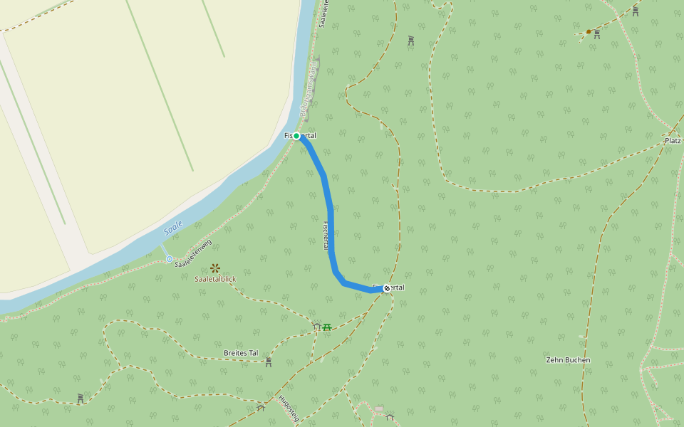 Fischertal walking route map in Uhlstädt-Kirchhasel