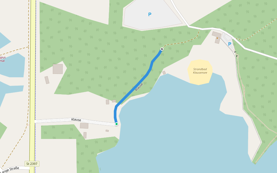 Klause walking route map in Schwandorf