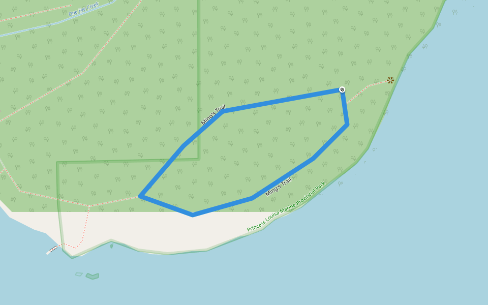 Ming's Trail walking route map in Egmont