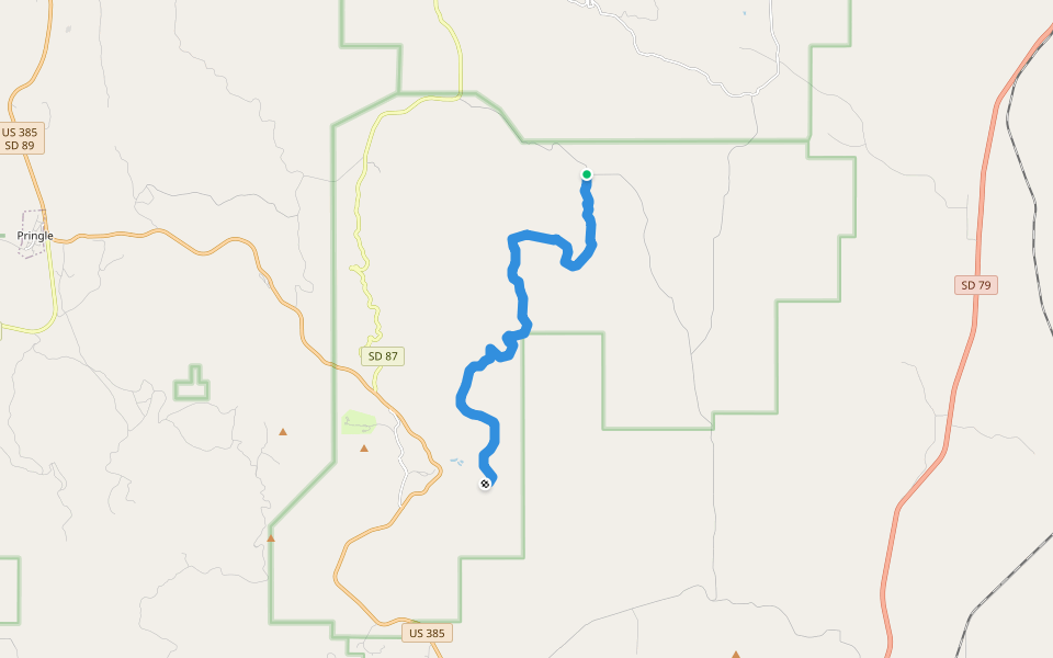 Highland Creek Trail walking route map in Fairburn