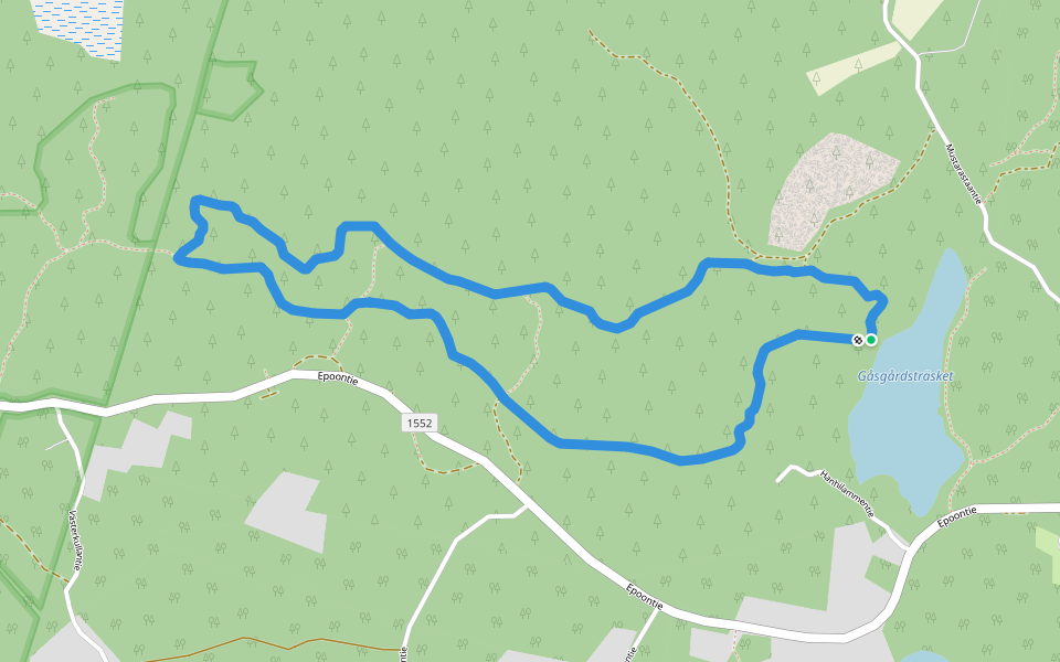 Virvikin luontopolku walking route map in Porvoo