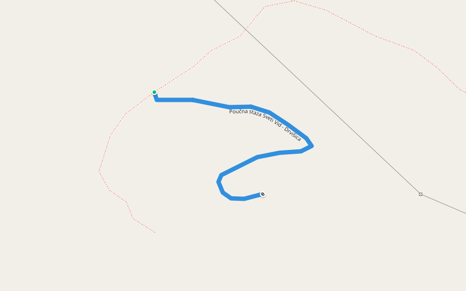 Poučna staza Sveti Vid - Drvišica walking route map in Vidovac Cesarički