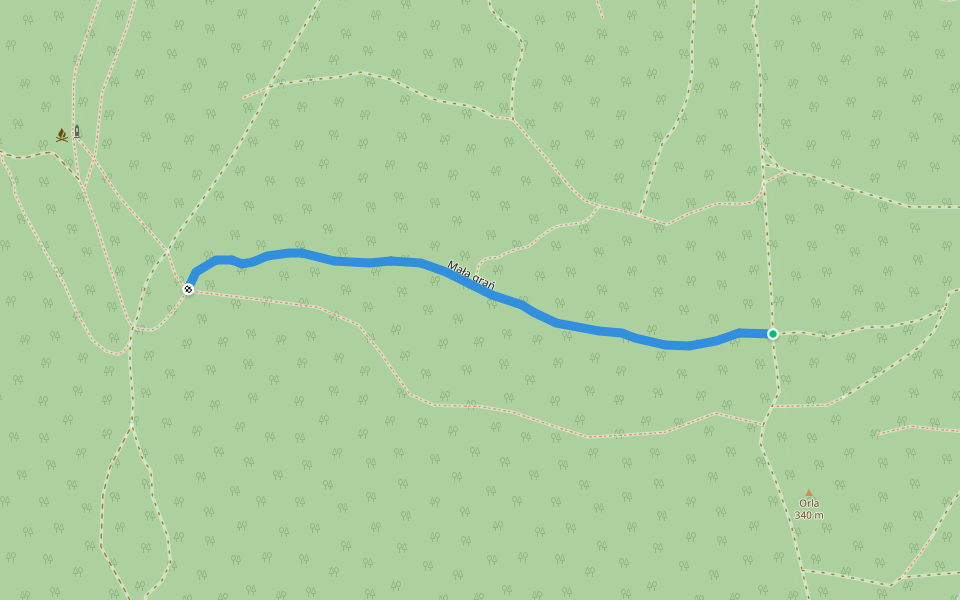 Mała grań walking route map in Kielce