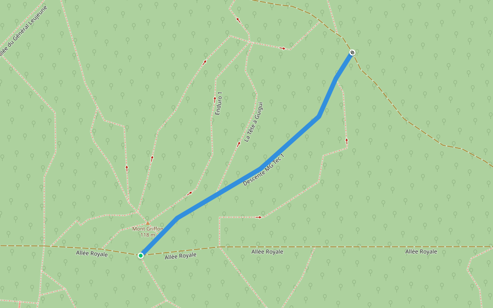 Descente MG Tec 1 walking route map in Yerres