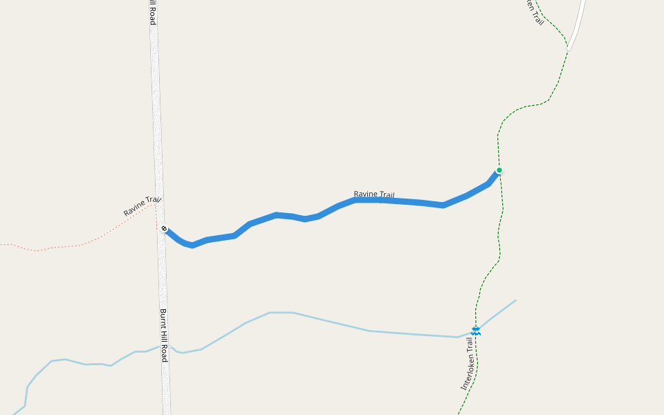 Ravin Trail walking route map in Burdett
