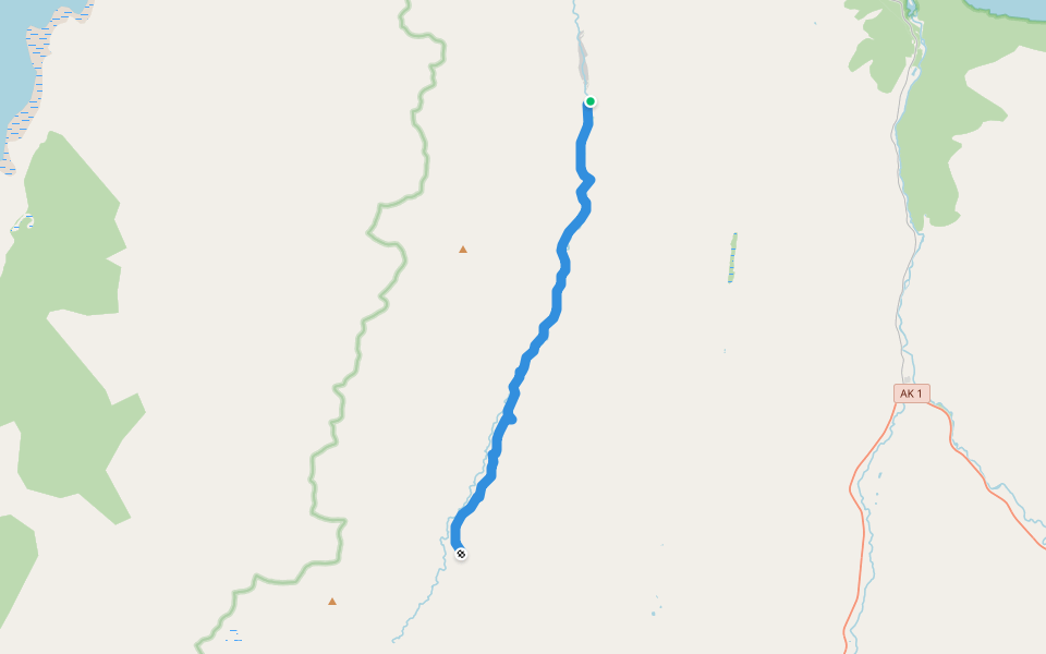 Resurrection Pass Trail walking route map in Hope