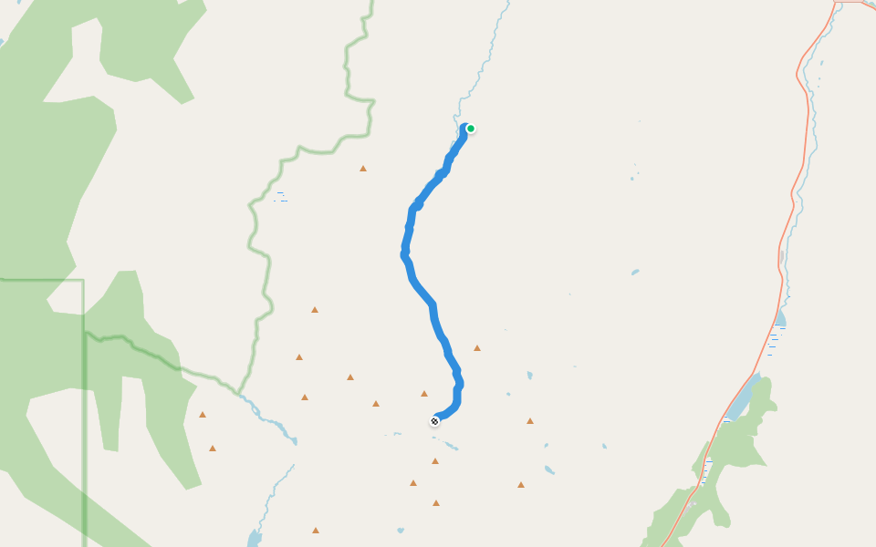 Resurrection Pass Trail walking route map in Hope