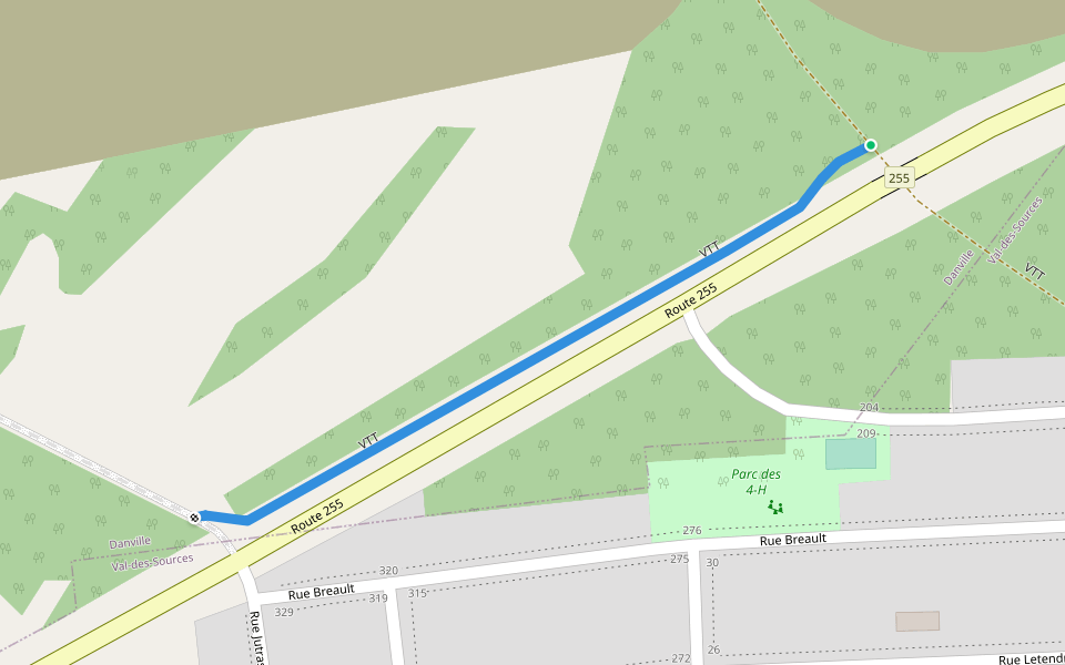 VTT walking route map in Val-des-Sources