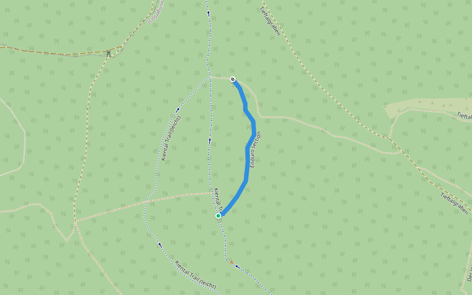 Enduro section walking route map in Gaaden bei Mödling