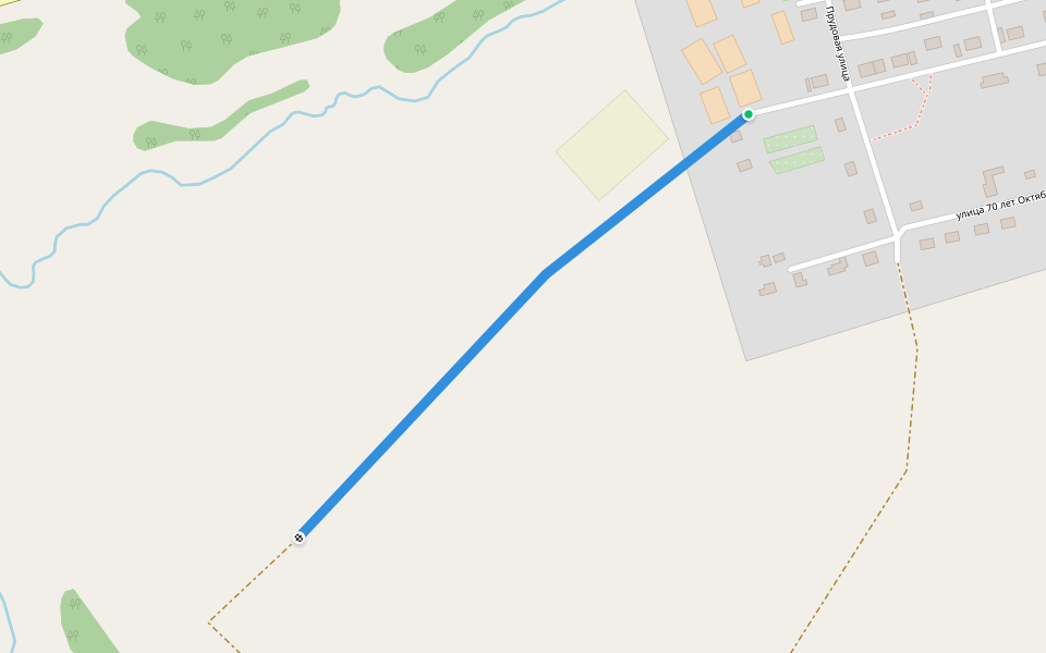 Полевая дорожка walking route map in Kigbaevo