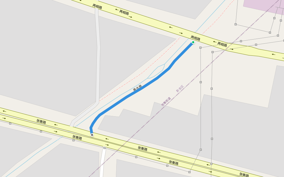 善水巷 walking route map in Nan Yang Shi